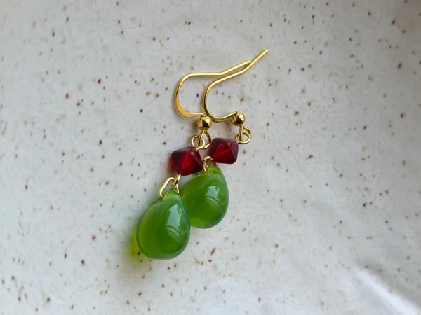 Handmade quality Czech glass beads retro fairy whimsy dangle earrings🌿❤️ - Image 6