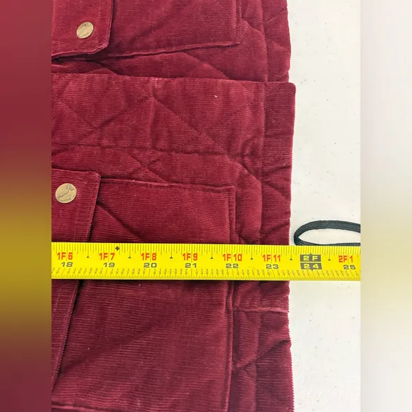 EDDIE BAUER | Women's Small Red Quilted Corduroy Riding Jacket Western Chore EUC - Image 7