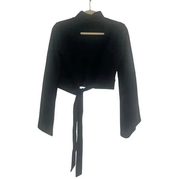 ✨Lulus Baby Got Backless Black Mock Neck Tie-Back Sz Medium Sweater✨ - Image 7