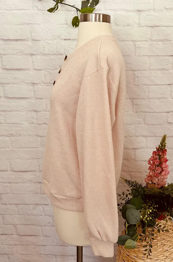 Boutique Beige Knit Pullover - Image 4