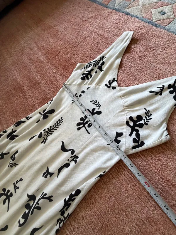 Anthropologie Paper Heart Women’s S Linen Blend Black White Maxi Dress - Image 8