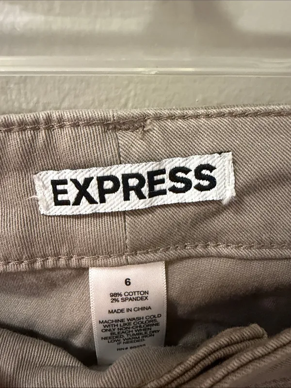 $78 Express Skinny Khaki Denim Pants Jeans - Size 6 - Excellent Condition - Image 4