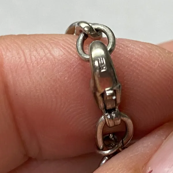 JAMES AVERY 925 Sterling Silver Figaro Chain Bracelet w/ Extension Lobster Clasp - Image 4