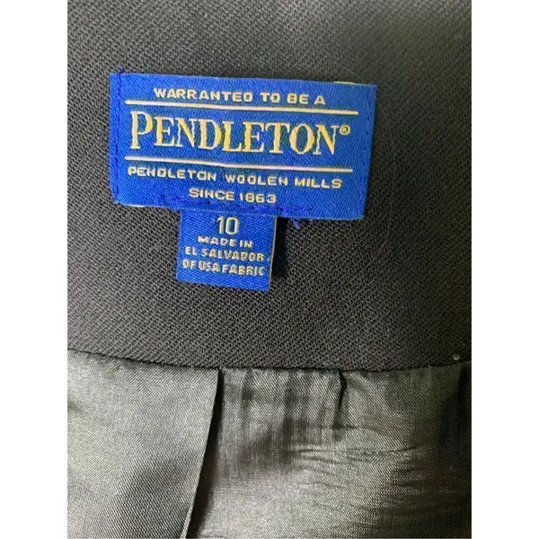 Pendleton vintage houndstooth jacket 100% virgin wool size 10 - Image 3