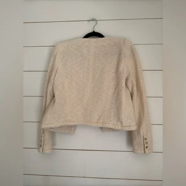 Zara cream Boucle Jacket - Image 5