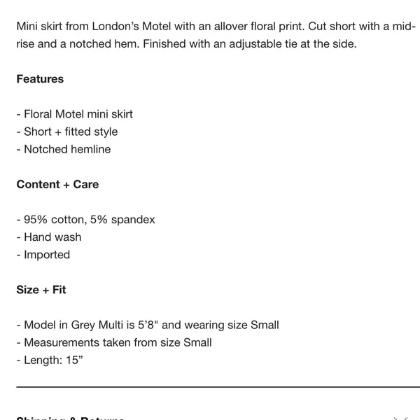 Motel Yatri Floral Mini Skirt - Image 6