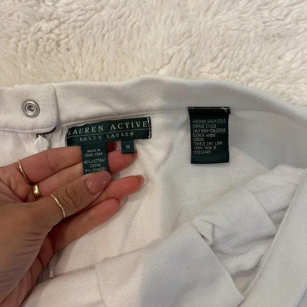 Ralph Lauren VTG 90’s Pleated Cotton Tennis White Skirt Preppy Old Money Country Club M - Image 5