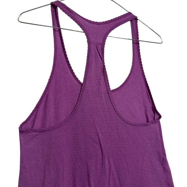 Lululemon Purple Striped Racerback Tank Top‎ Athletic Workout Women 4-6 - Image 7
