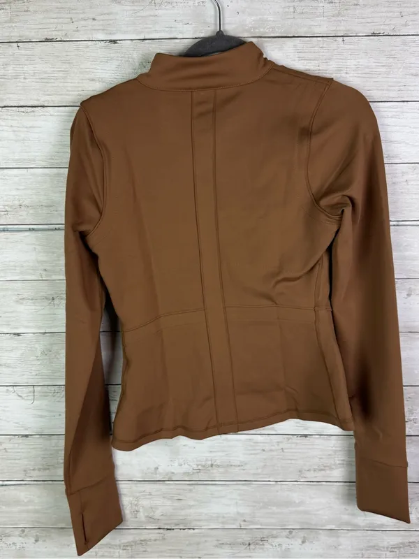 girlfriend collective Tan Zip-Front Long Sleeve Top - Image 5