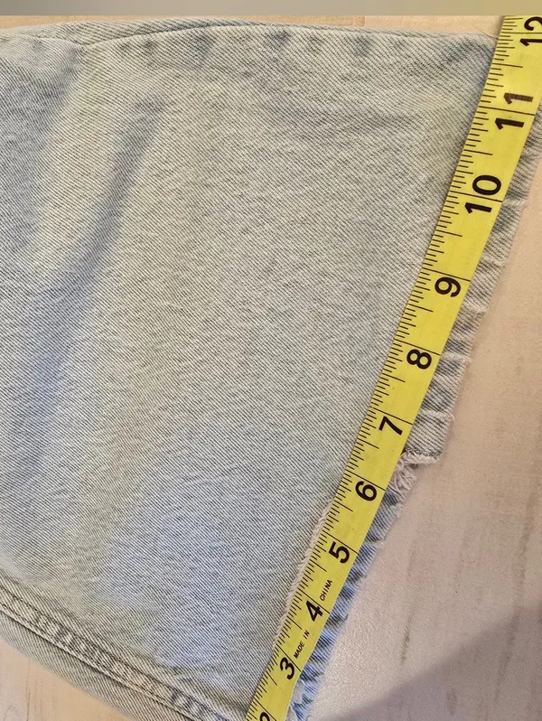 {10x32} Wrangler High Rise Fierce Flare Light Blue Denim Jeans Women's - Image 13