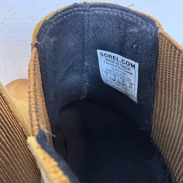 Sorel Joan of Arctic Wedge Ankle Boots Camel Size 7 - Image 7