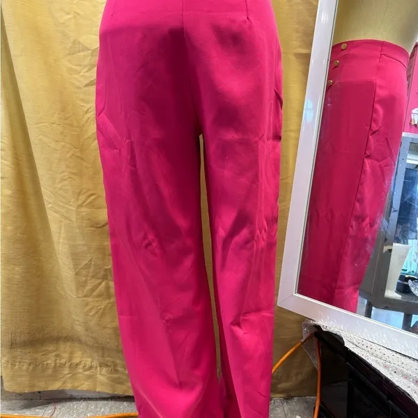 Elegant Pink‎ High-Waisted Women's Pants - Image 6