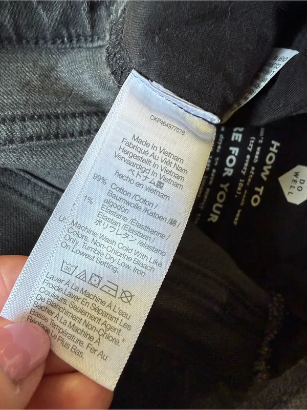 Madewell The Perfect Vintage Jean Faded Black Size 27 High Rise Ankle Length - Image 12