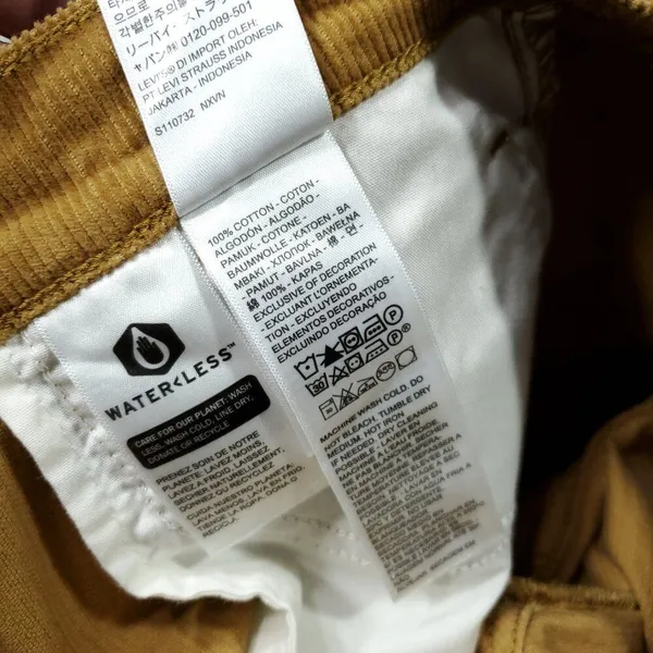 Levi's 94 Baggy Corduroy Brown Straight Leg Loose Pants Y2K 90s Size 24 x 31 - Image 8