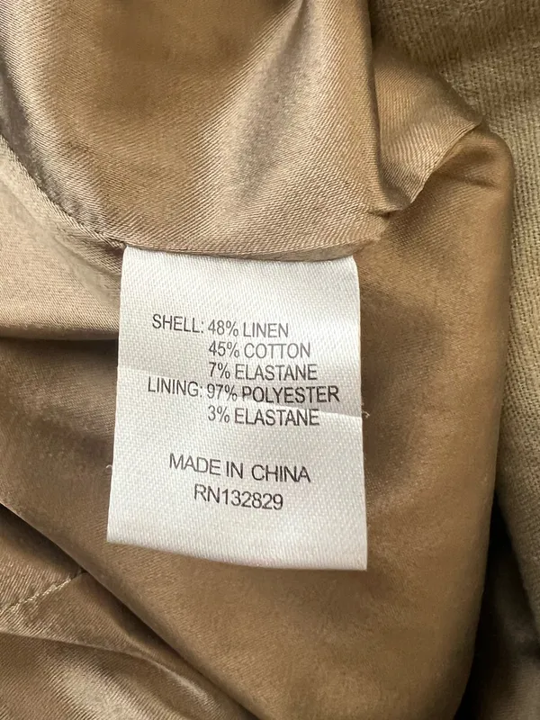 Majorelle Revolve Ameera Linen Cotton Structured Bodice Jumpsuit Taupe Green - Image 9
