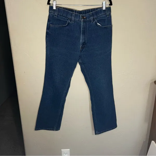 Levi's Vintage 90’s Action Orange Tab High‎ Rise Crop Straight Denim Jeans - Image 2