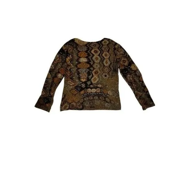 029-002 MIRASOL Size Large‎ Women Brown With Gold Accents Work Office L - Image 5