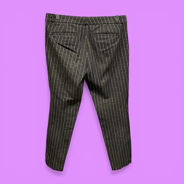 Cute charcoal gray windowpane stretchy ankle crop Banana Republic sloan pants - Image 3