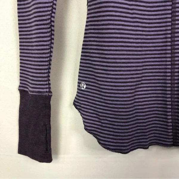 Lululemon Open Your Heart Stripe Reversible Fitted Long Sleeve Athletic Top‎ 2 - Image 5