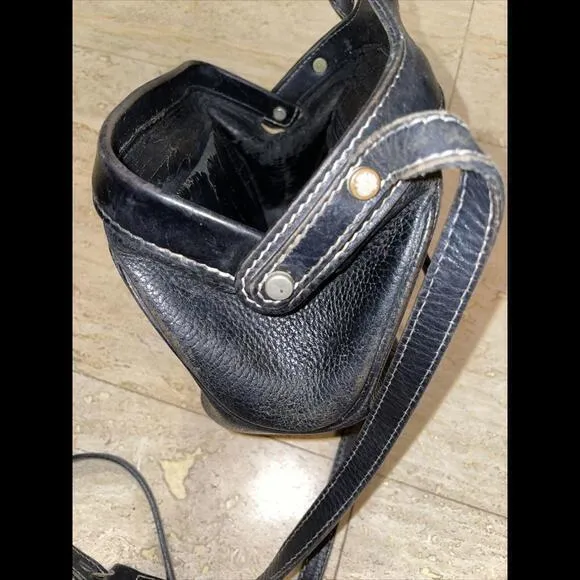 Vtg ‎ Guy Laroche Paris shoulder Crossbody Leather Purse Black 9”x6”x4” - Image 11