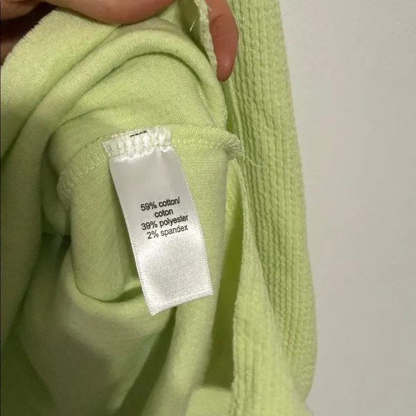 Maurices Soft Neon Green/Yellow Textured V-Neck High Low Top - Image 7