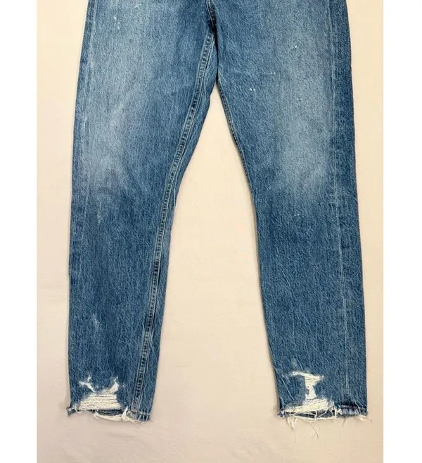 AGOLDE Jeans Jaime High Rise Classic Skinny Distressed Button Fly Size 28 - Image 6
