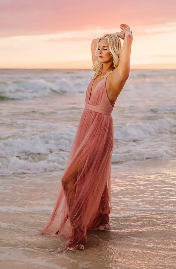 Windsor Mesh Long Dress - Image 2