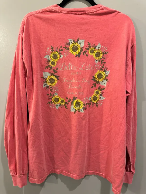 Comfort Colors Delta Zeta Founders Day Long Sleeve Tee - Image 2