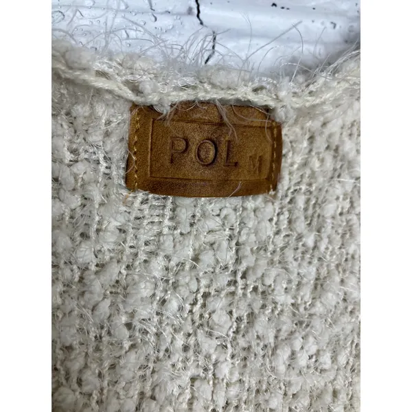 POL cream Boucle long open cardigan super soft cozy layer women's‎ size medium - Image 3