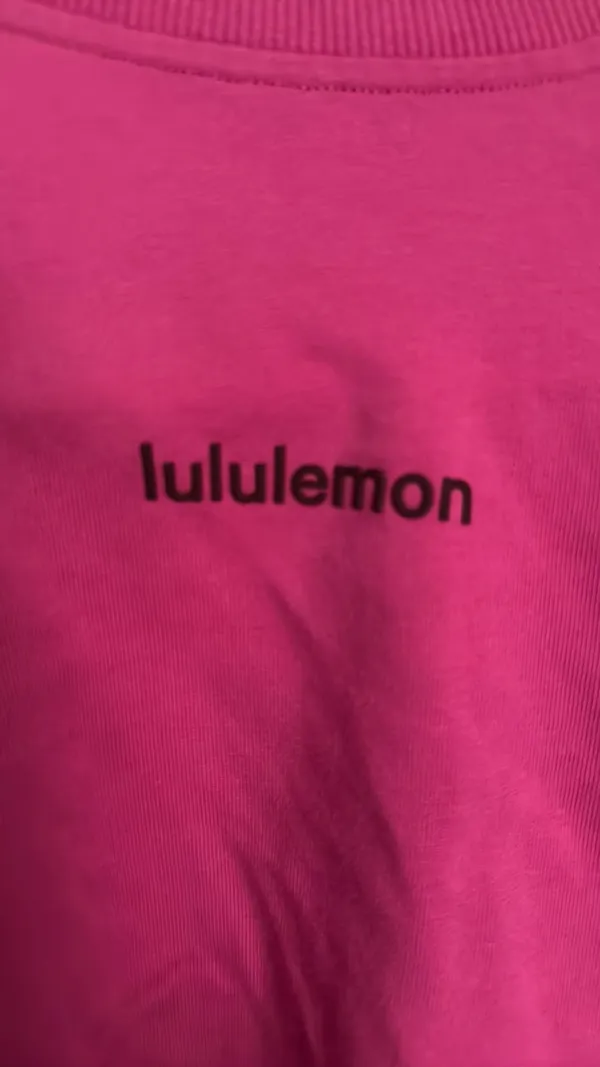 Lululemon Heavyweight Cotton Cropped 3/4 Sleeve Shirt Sonic Pink Women’s xs/s - Image 3