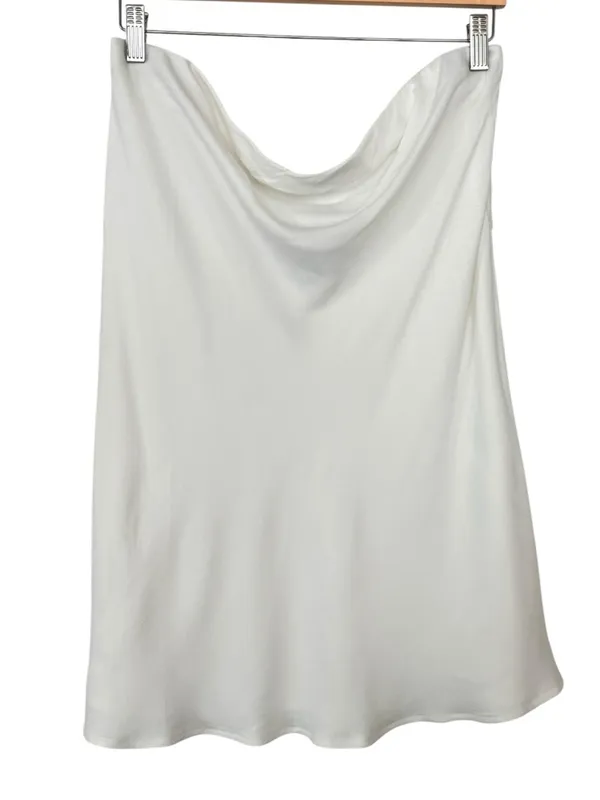 ANTHROPOLOGIE Silky Tube Top Ivory Blouse Sleeveless Size L NEW - Image 4