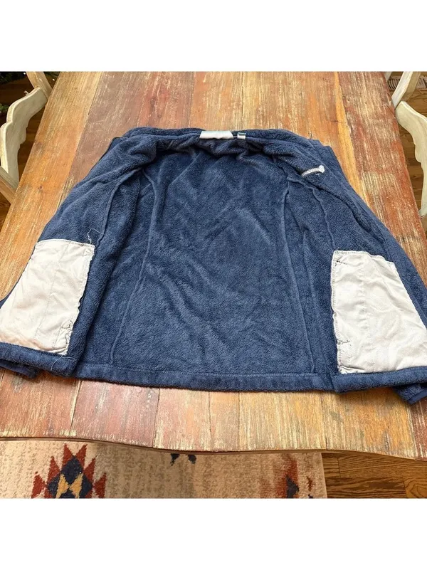 Free Country Blue Fleece Full Zip Jacket Womens Medium - Image 6