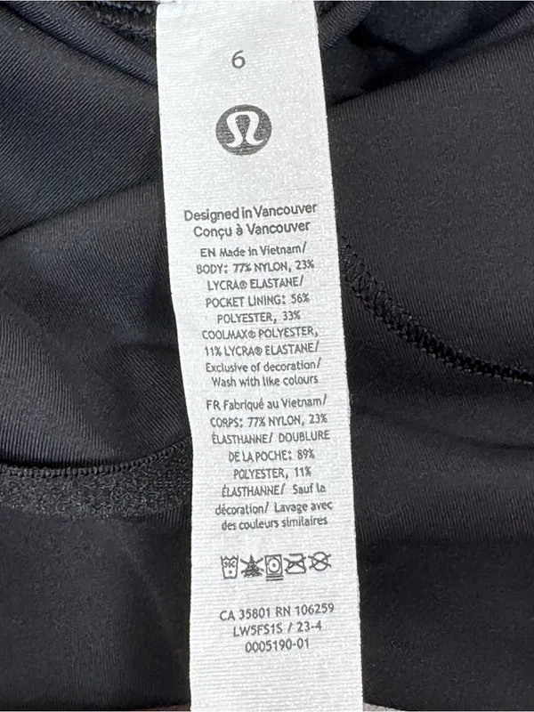 Lululemon Wunder‎ Train High Rise Leggings Black Iridescent 6 LW5FS1S - Image 7