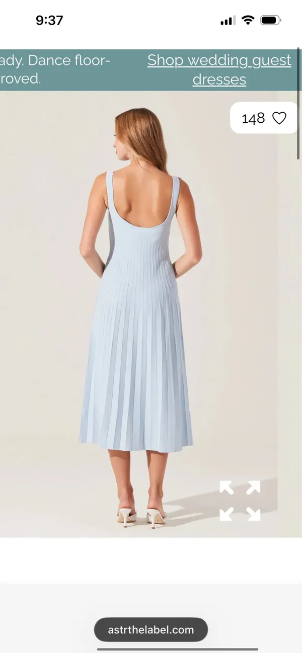 Astr Blue Midi Dress - Image 2