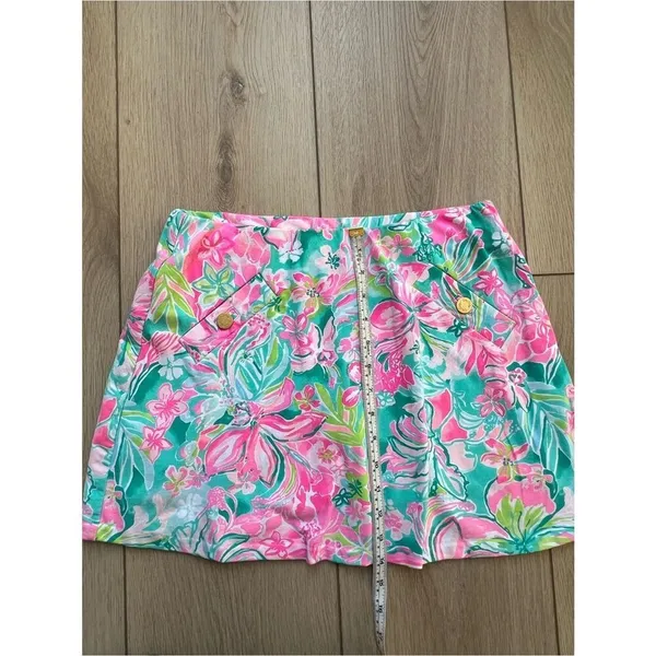 Lilly Pulitzer Madison Skort Hot On The Scene Size Small Floral Tropical Pink - Image 7