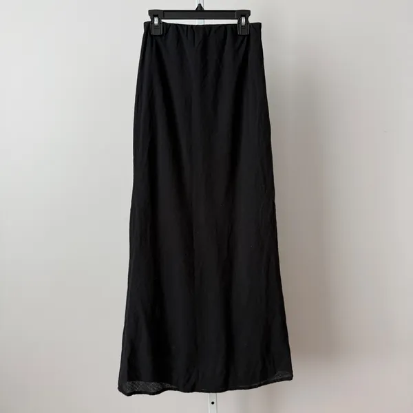 Petal + Pup sz 6 Black‎ 100% Cotton Textured Midi Skirt High Waisted Boho NWOT - Image 6