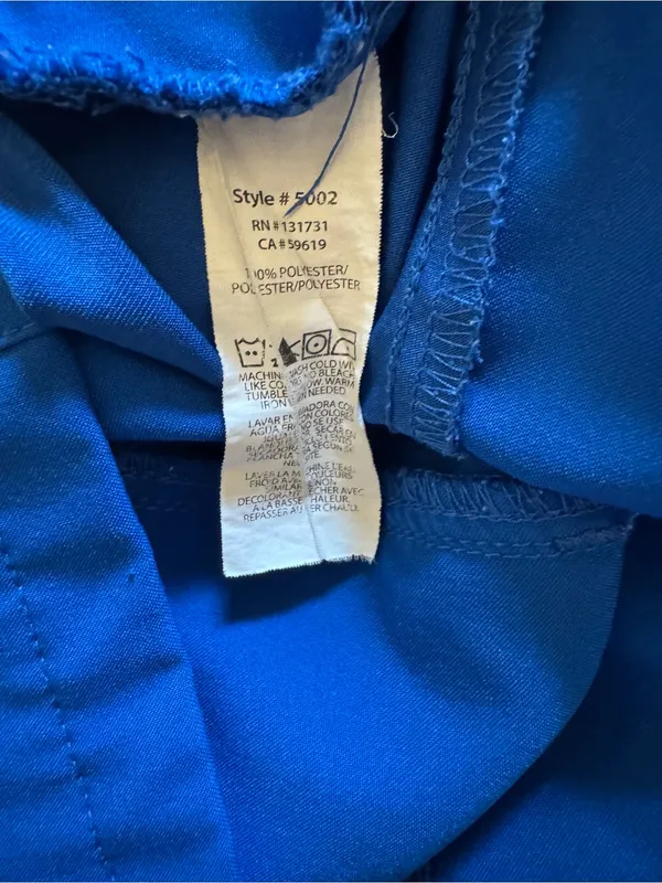 Women’s Momentum by Maevn Royal Blue Mock Wrap Stretch Scrub Top 5002 Size XL - Image 6