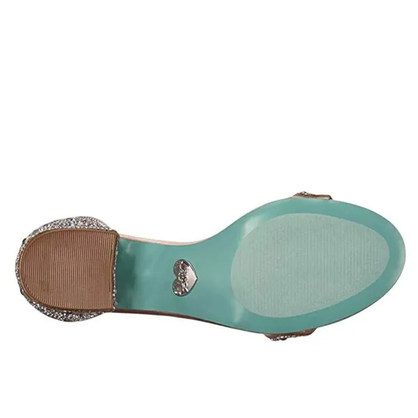 Betsey Johnson Womens Mari Heeled Sandal Block Heel SB-MARI Champagne Brown 6.5M - Image 9