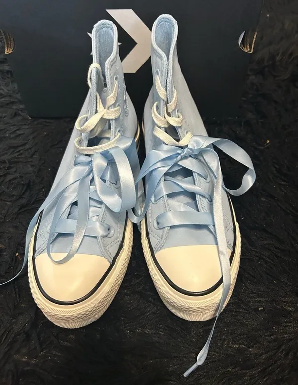 CONVERSE Ctas Lift Hi top blue lace up shoes sneakers women’s 9 new - Image 7