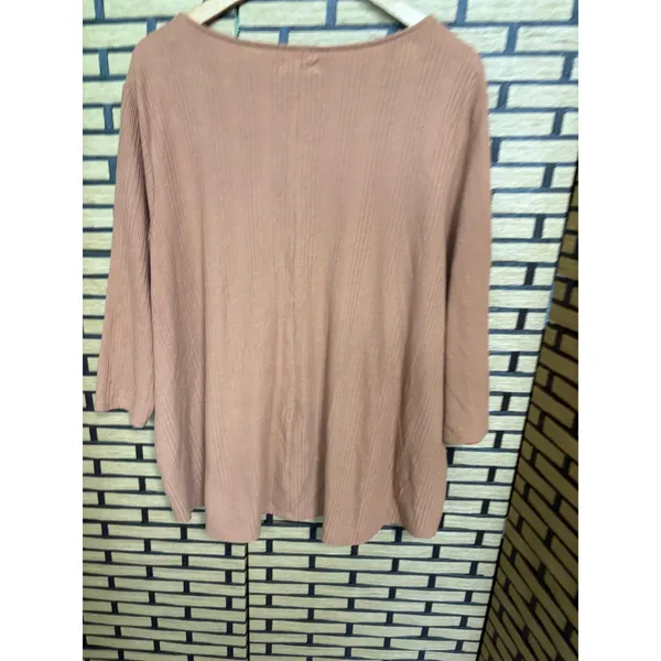Maurices Brown Waffle Knit‎ Lace Up Top Size 3X - Image 2