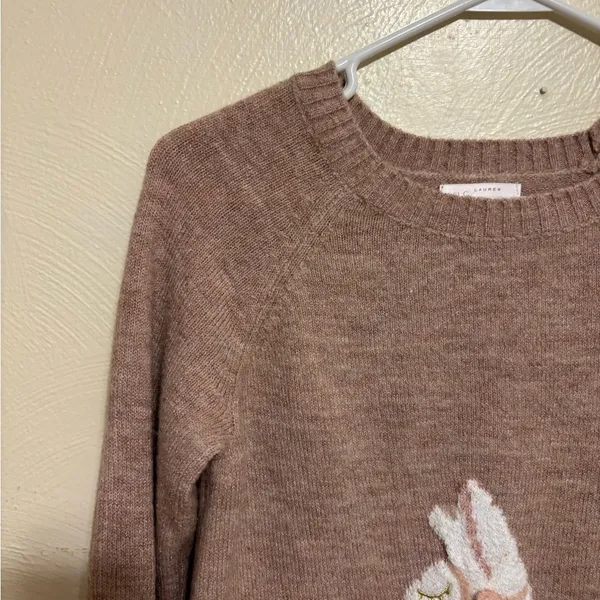 LC Lauren Conrad Brown Sweater with Llama Motif - Image 7