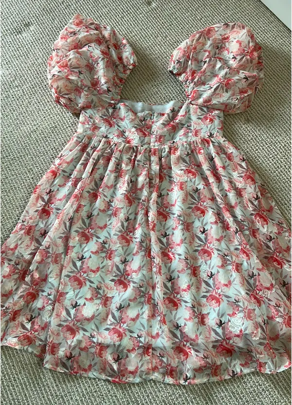 Sweet Lemon puff sleeve dress M - Image 3