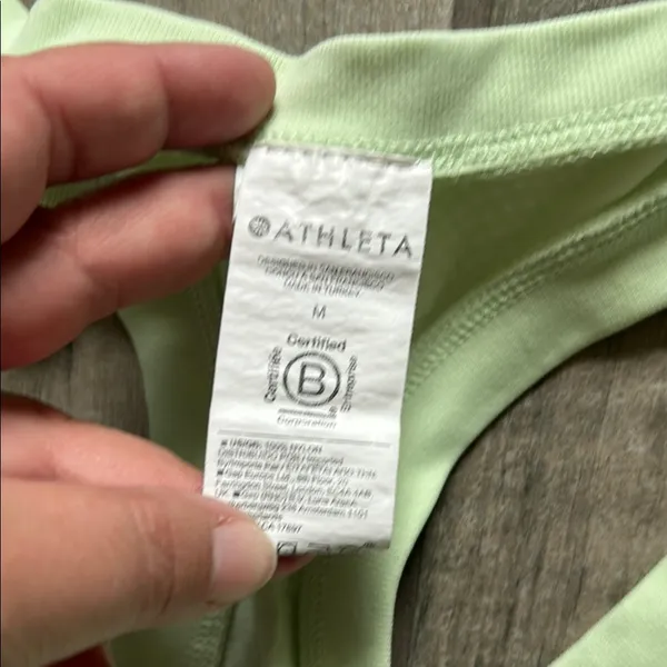 Athleta Green Fitted Sleeveless Tank Top - Image 3
