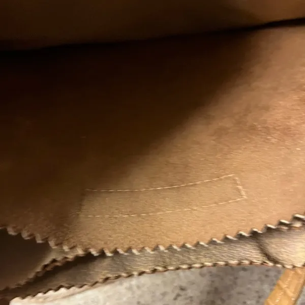 Faux leather women's handbag brown 12 in wide x 12 long excellent condition - Image 5