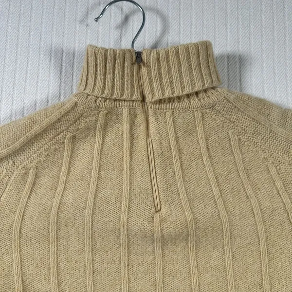 Vintage Tami Women’s Small Yellow Rib Knit Quarter Zip Mock Neck Sweater - Image 8