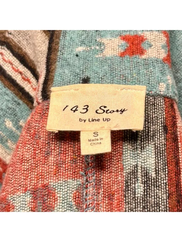 1.4.3. Story by Line Up Turquoise & Red Combo Patterned Optional Cinch S Jacket - Image 4