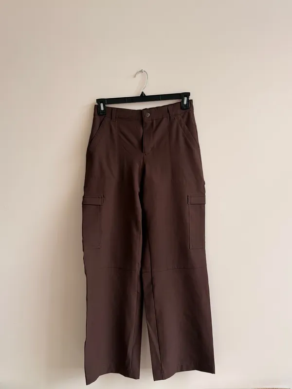 Old Navy Brown Cargo High-Waisted StretchTech Pants - Image 2