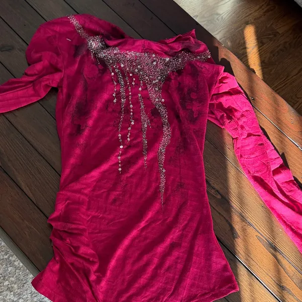 Miss Me magenta with rhinestones long sleeve top size-L - Image 8
