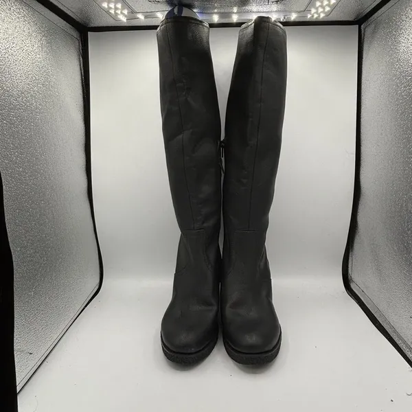 Zodiac Womens IGGY Faux Leather Knee-High Tall Wedge Boots‎ Shoes Sz 7.5 - Image 2