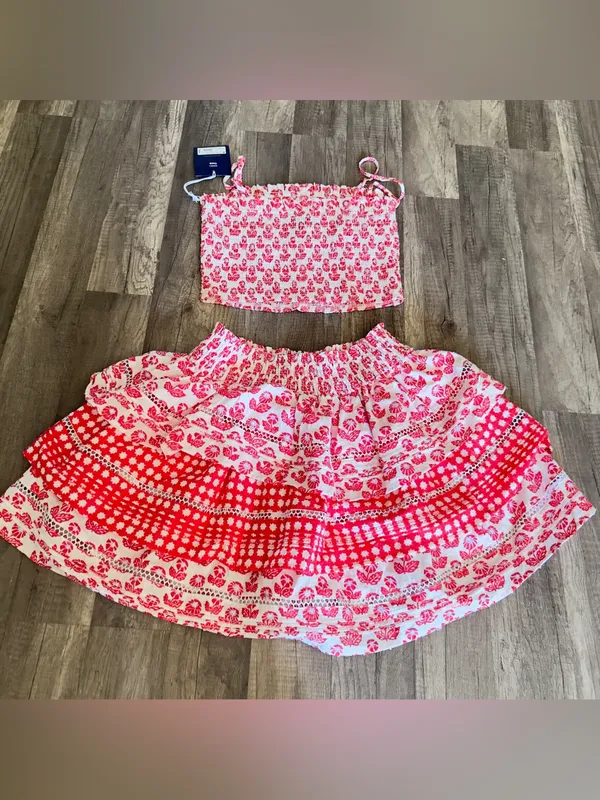 Roller Rabbit x Target Women's Floral Smocked Peplum Tank Top and skirt - Image 12